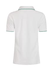 Weird Fish White Pammie Pique 100% Cotton Polo Shirt - Image 7 of 7