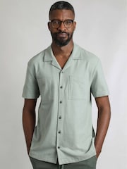 Weird Fish Grey Wooster Crepe Knit Shirt - Image 1 of 8
