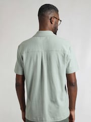 Weird Fish Grey Wooster Crepe Knit Shirt - Image 2 of 8