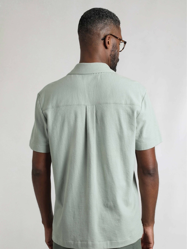 Weird Fish Grey Wooster Crepe Knit Shirt - Image 2 of 8