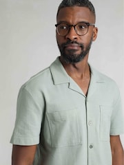 Weird Fish Grey Wooster Crepe Knit Shirt - Image 4 of 8
