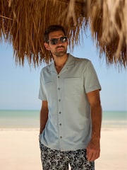 Weird Fish Grey Wooster Crepe Knit Shirt - Image 6 of 8
