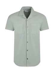 Weird Fish Grey Wooster Crepe Knit Shirt - Image 7 of 8