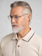 Weird Fish Cream Powell Textured 100% Cotton Polo Shirt - Image 4 of 7