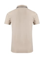 Weird Fish Cream Powell Textured 100% Cotton Polo Shirt - Image 7 of 7