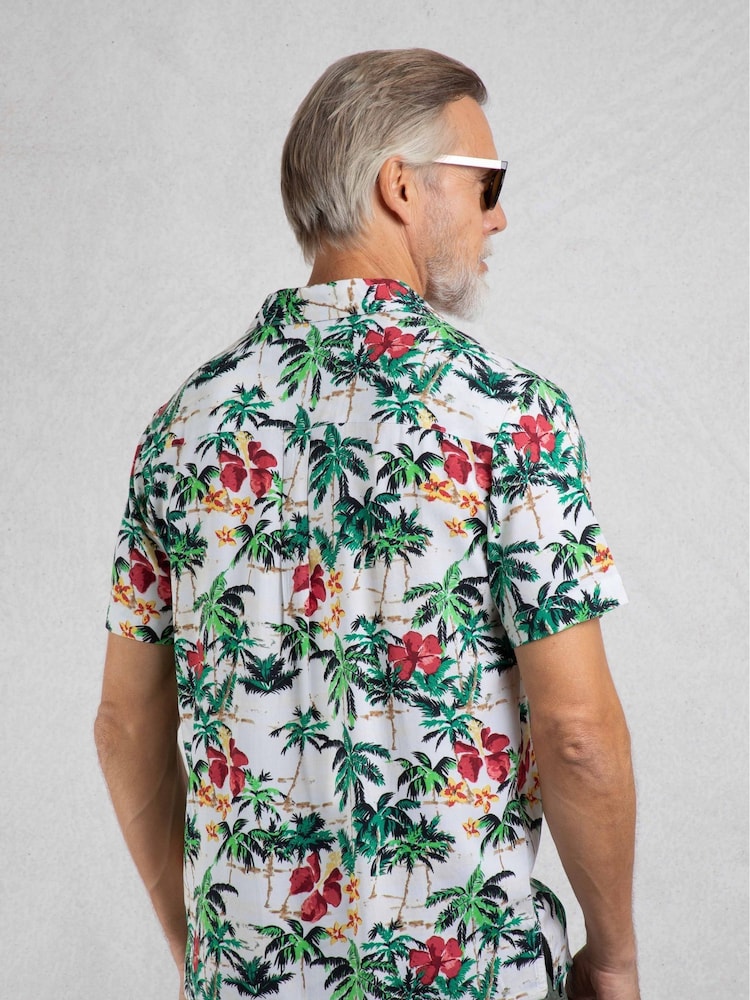 Weird Fish Green Holborn Hawaiian Shirt - Image 2 of 7