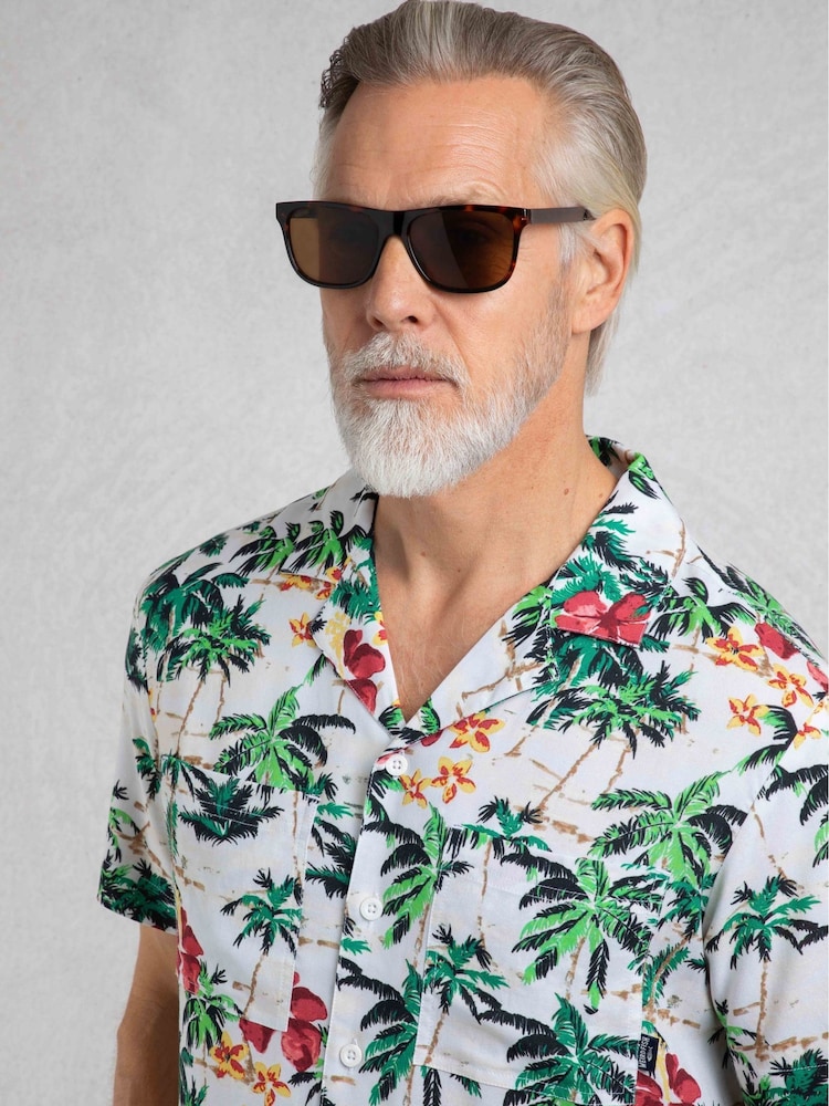 Weird Fish Green Holborn Hawaiian Shirt - Image 4 of 7