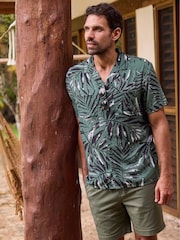 Weird Fish ArmyGn Holborn Hawaiian Shirt - Image 1 of 7