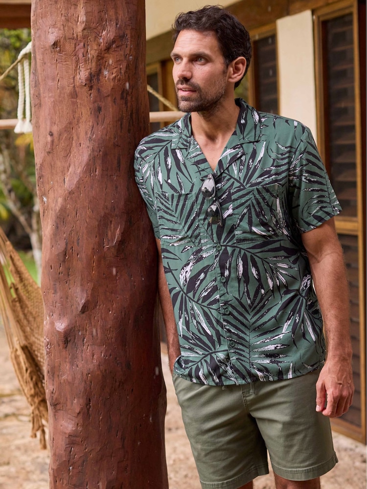 Weird Fish ArmyGn Holborn Hawaiian Shirt - Image 1 of 7