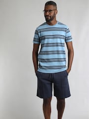 Azul - Weird Fish Xavier Crepe Stripe T-Shirt - Imagen 3 de 7