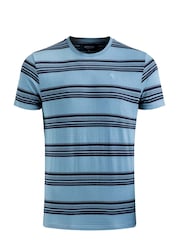 Azul - Weird Fish Xavier Crepe Stripe T-Shirt - Imagen 6 de 7