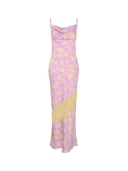 Omnes Purple Amber Floral Strappy Lace Dress - Image 6 of 6