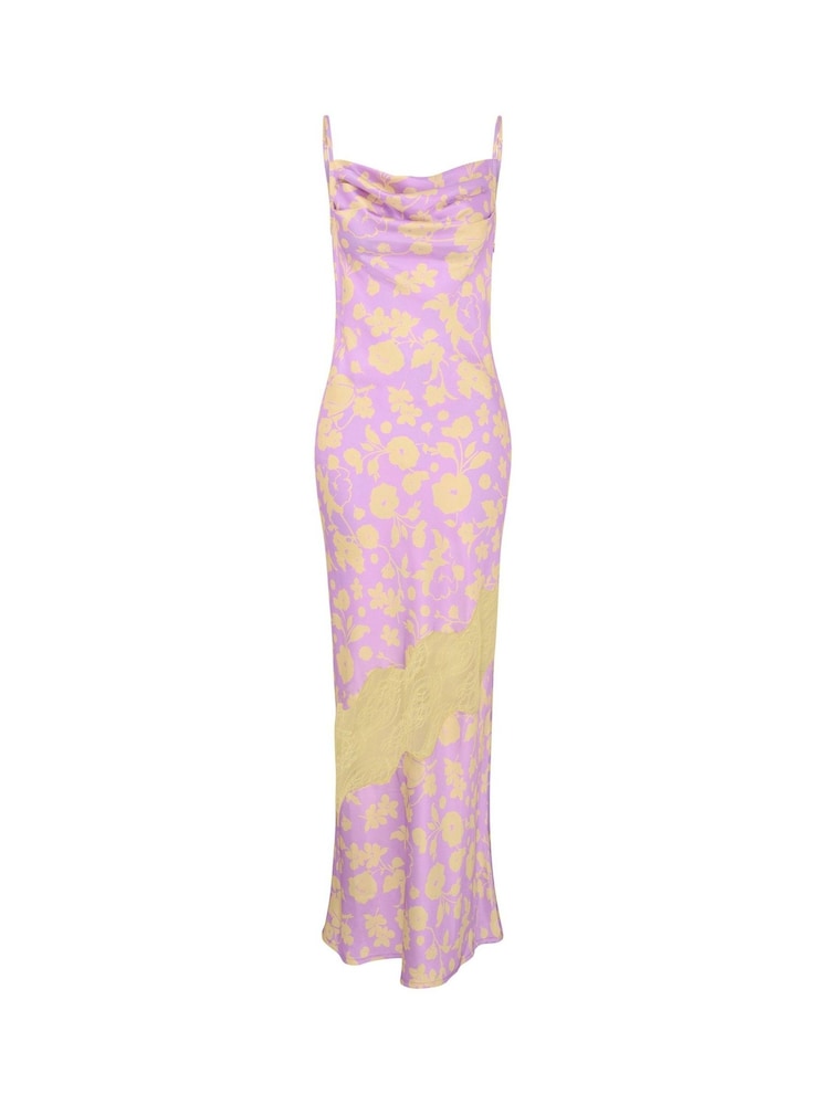 Omnes Purple Amber Floral Strappy Lace Dress - Image 6 of 6 Omnes Purple Amber Floral Strappy Lace Dress - Image 6 of 6