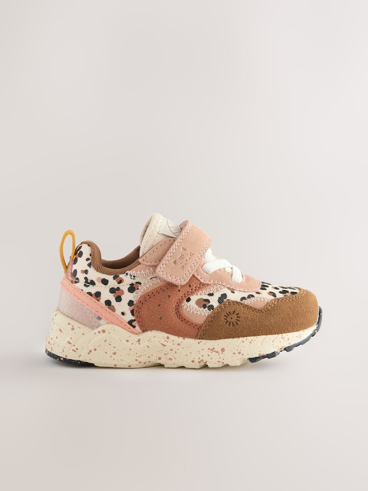Neutral Animal Wide Fit (G) Elastic Lace Touch Fasten Trainers - Image 2 of 5 Neutral Animal Wide Fit (G) Elastic Lace Touch Fasten Trainers - Image 2 of 5