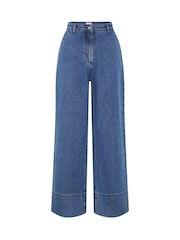 Omnes Blue Portland 100% Cotton Floral Embroidered Jeans in Light-Wash Denim - Image 2 of 2