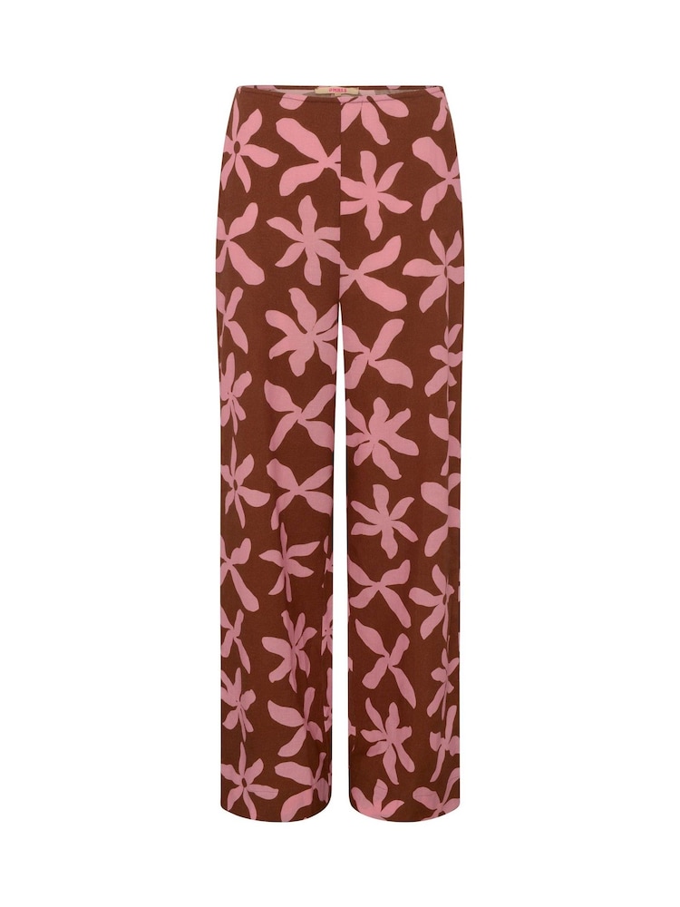 Omnes Pink Tommy Cotton High-Waisted Wide Leg Trousers - Image 5 of 5