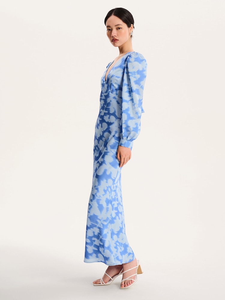 Omnes Francoise V-Neck Floral Maxi Tie-Back Dress - Bild 2 von 4