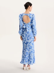 Omnes Francoise V-Neck Floral Maxi Tie-Back Dress - Bild 3 von 4