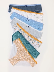 FatFace 7 Pack of Floral Stripe Classic Knickers - صورة 1 من 3