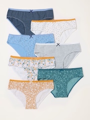 FatFace 7 Pack of Floral Stripe Classic Knickers - صورة 2 من 3
