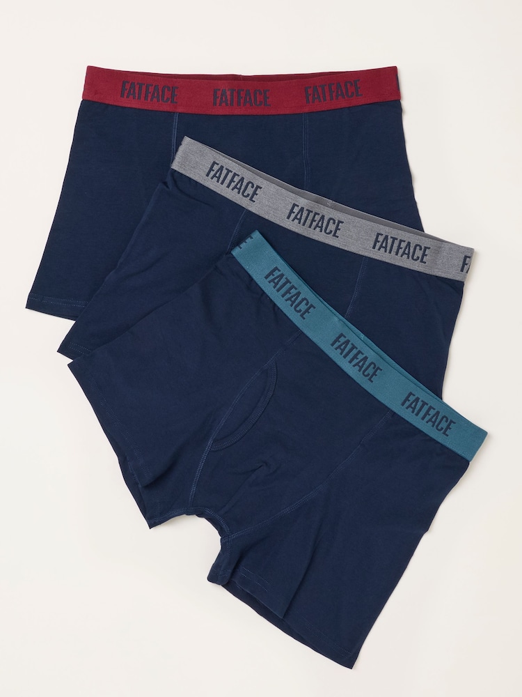 FatFace 3 Pairs of Contrast Waistband Boxers - Slika 1 iz 2 FatFace 3 Pairs of Contrast Waistband Boxers - Slika 1 iz 2