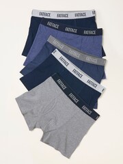 FatFace Navy 5 Pairs of Plain Boxers - Image 1 of 2