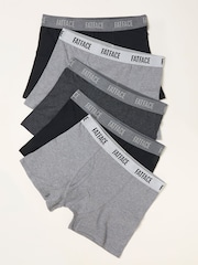FatFace Grey 5 Pairs of Plain Boxers - Image 1 of 2