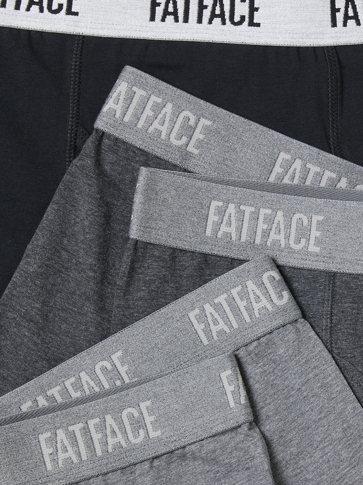FatFace Black 10 Pairs of Plain Boxers - Image 2 of 2