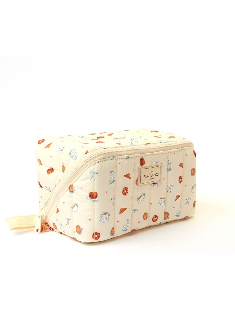 The Flat Lay Co. Marshmallow Open Flat Box Makeup Bag - Image 2 of 5