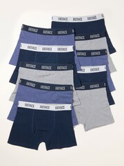 FatFace Navy 10 Pairs of Plain Boxers - Image 1 of 2