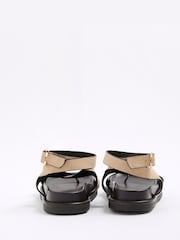 River Island Brown Cross Over Footbed Sandals - Image 5 of 6