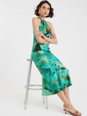 River Island Blue Halter Neck Maxi Dress - Image 2 of 4