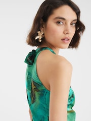 River Island Blue Halter Neck Maxi Dress - Image 3 of 4