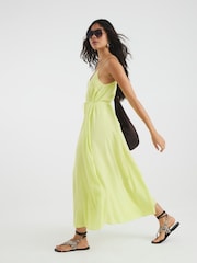 River Island Green Strappy Trapeze Dress - Image 4 of 5