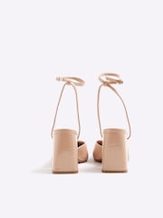 River Island Natural Block Heel Square Toe Shoes - Image 4 of 6