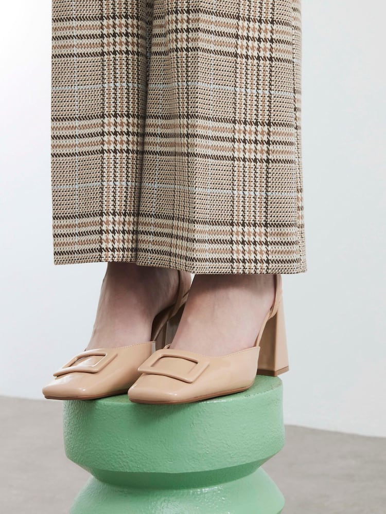 River Island Natural Block Heel Square Toe Shoes - Image 6 of 6 River Island Natural Block Heel Square Toe Shoes - Image 6 of 6