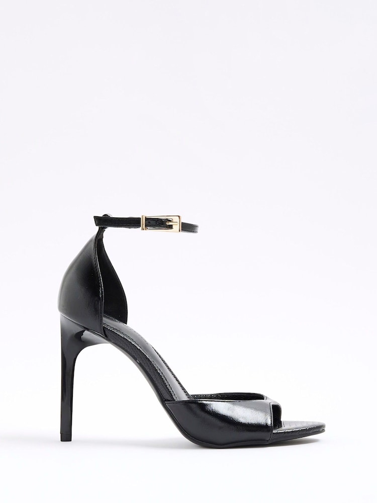 River Island Black Closed Back Heeled Sandals - Image 1 of 5