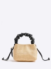 River Island Brown Rouched Cross-Body Bag - Image 1 of 6
