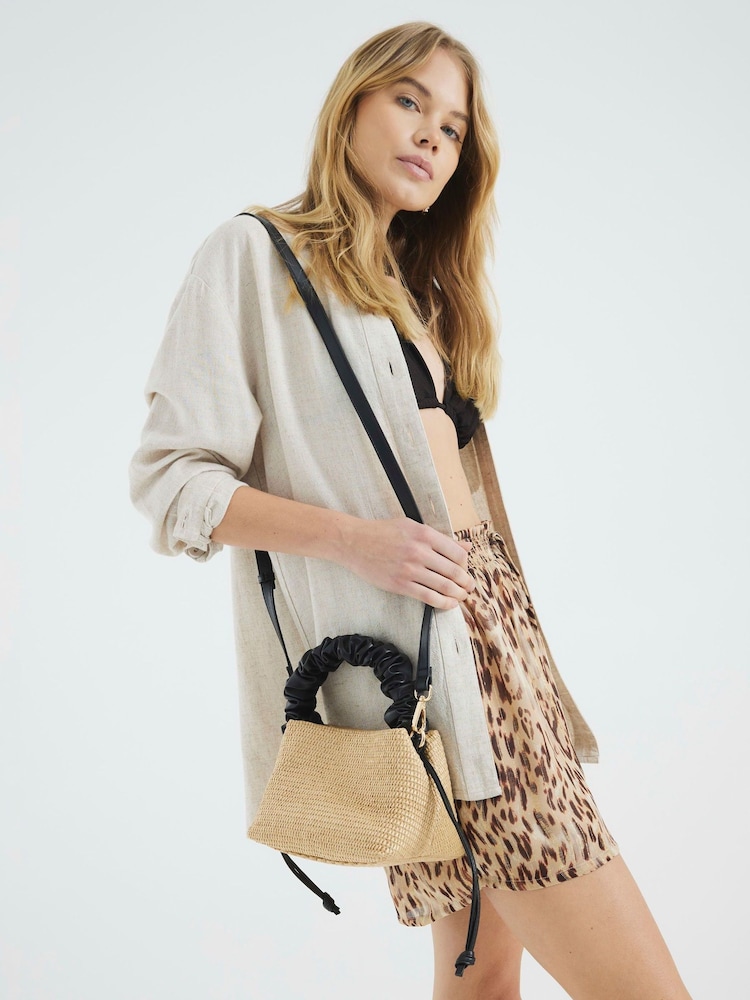 River Island Brown Rouched Cross-Body Bag - Image 6 of 6