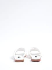 River Island White Padded Cross Strap Flat Mules - Image 6 of 6