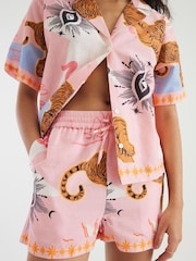 River Island Pink Celestial Shirt and Shorts shirt and short  Set - Image 2 of 4