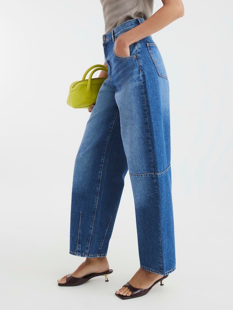 River Island Blue Balloon Jeans - Image 4 of 4 River Island Blue Balloon Jeans - Image 4 of 4
