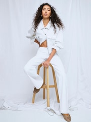 River Island White Relaxed Straight Leg Jeans - Image 3 of 4