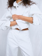 River Island White Relaxed Straight Leg Jeans - Image 4 of 4