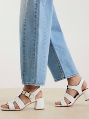 River Island White Fisherman Block Heel Sandals - Image 1 of 4