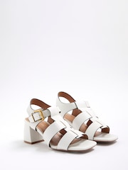 River Island White Fisherman Block Heel Sandals - Image 3 of 4