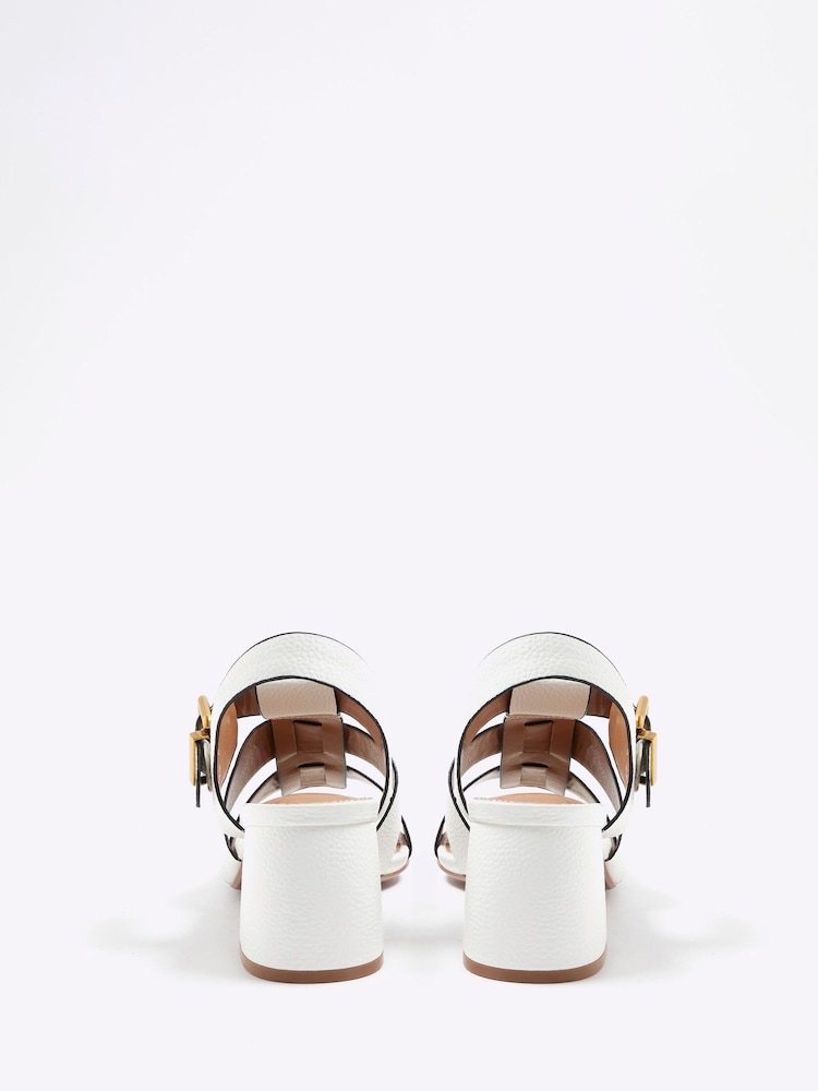 River Island White Fisherman Block Heel Sandals - Image 4 of 4