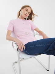 River Island Pink Belted Cardigan - Image 3 of 4