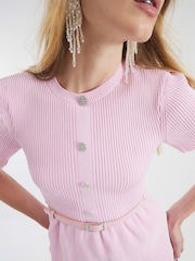 River Island Pink Belted Cardigan - Image 4 of 4