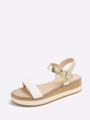 River Island Gold Two Part Flatform Sandals - Image 4 of 6